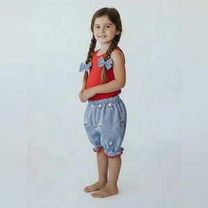 Funtasia Too Blue Gingham Sailboat Shorts 3T
